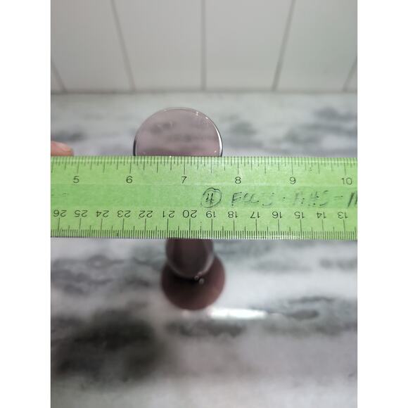 Amethyst Purple Glass Vase, Pedestal Base, 7.75", Vintage Bud Vase, Home Decor - Picture 9 of 10